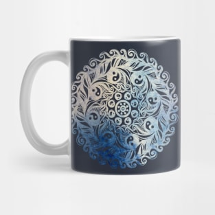 Yin Yang Blueberry Cream Mandala Mug